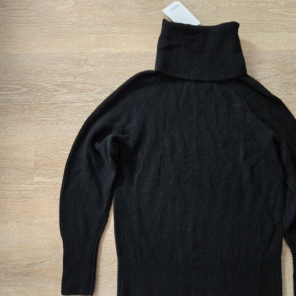 Quince Baby Alpaca Wool Blend Black Turtleneck Sweater Size Small New With Tags - Picture 13 of 17